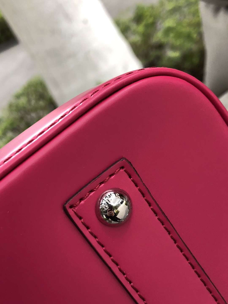 M42048 LV ALMA BB 手袋 LV女包 LV貝殼包 LV牛皮水波紋手提包 玫紅