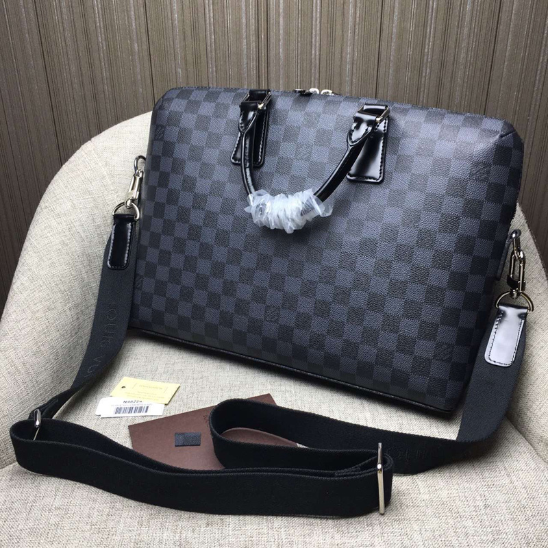 N48224 LV PORTE-DOCUMENTS JOUR 公文包 LV男包 LV公文包 黑格