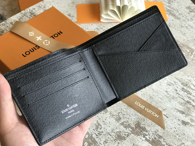 M63025 LV Split系列 MULTIPLE 錢夾 LV錢包 LV短夾 LV銀配黑花短款錢包