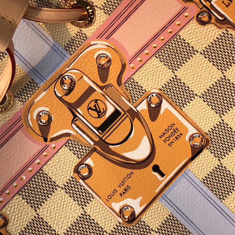 N41066 LV NeoNoe 手袋 LV白格掛鎖絲印圖案女包 LV水桶包 代購推薦