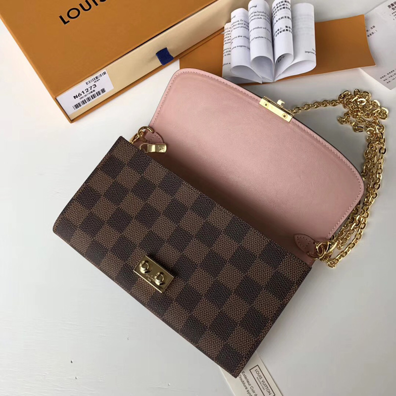 N61273 LV CROISETTE 錢夾 LV女士錢包 LV Damier帆布版錢夾 LV晚宴手包