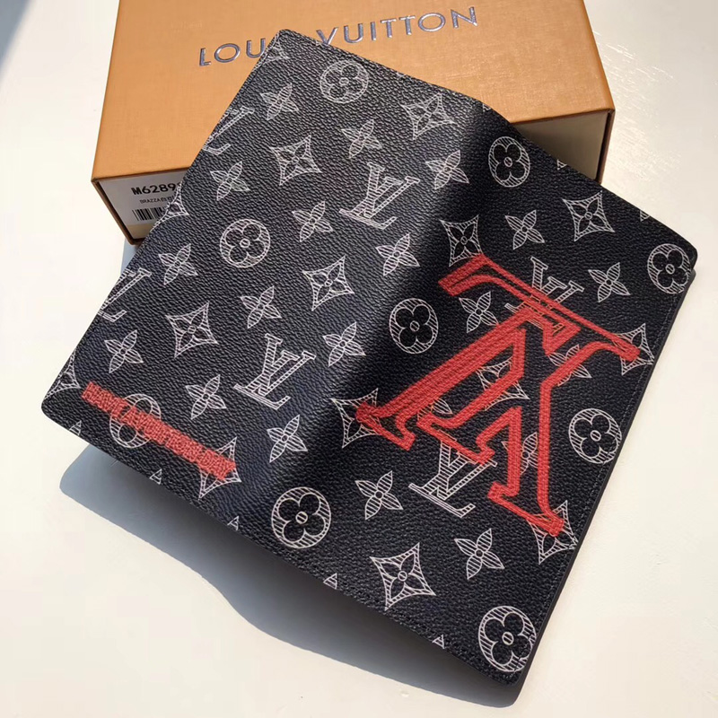 M62893 LV BRAZZA 錢夾 LV倒掛logo字母系列 LV錢包 LV西裝夾