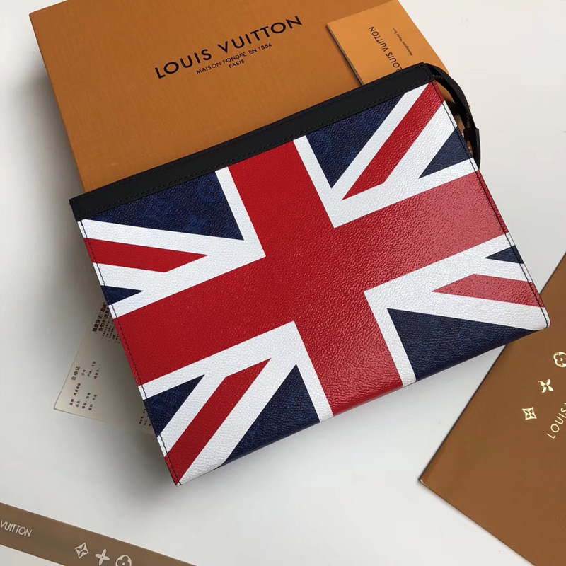 M61692 LV Pochette Voyage 中號手袋 LV米字旗限量版 LV手包