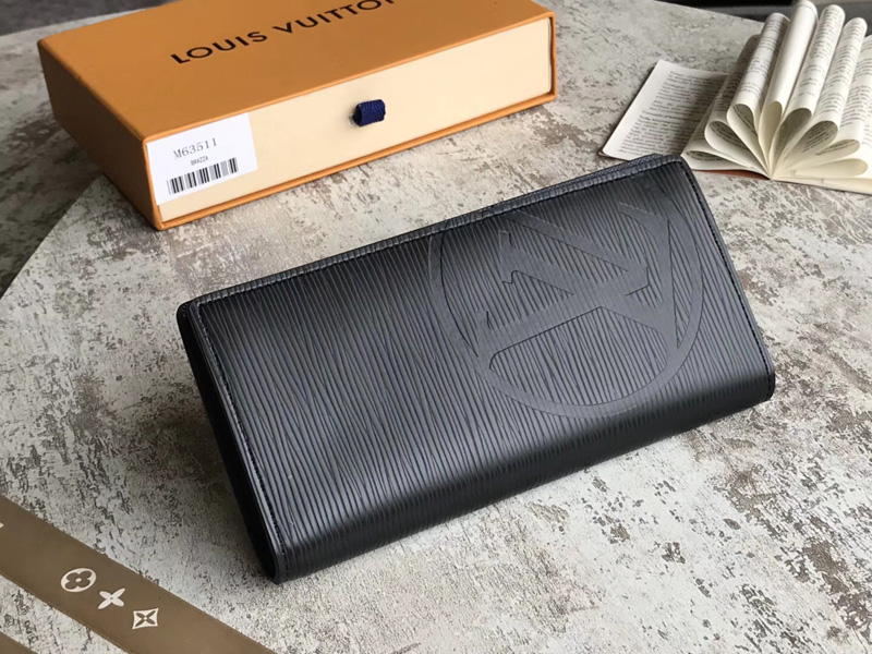 M63511 LV Brazza 錢夾 LV Epi Initials錢夾 LV西裝夾 黑色