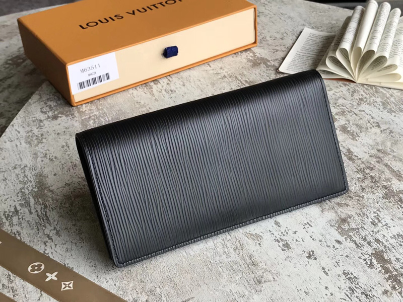 M63511 LV Brazza 錢夾 LV Epi Initials錢夾 LV西裝夾 黑色