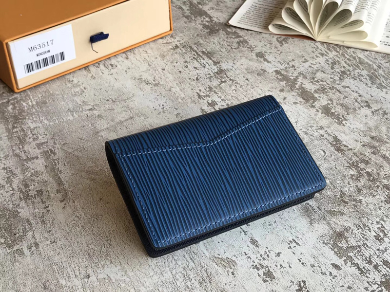 M63517 LV 口袋錢夾 LV Epi Initials錢夾 LV卡包 LV卡片夾 藍色