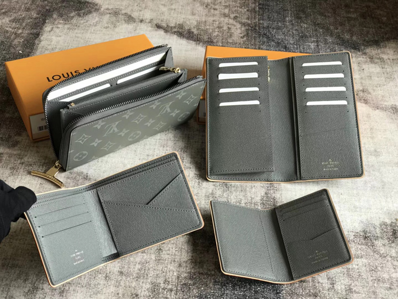 LV Monogram Titanium灰色帆布錢夾 集合