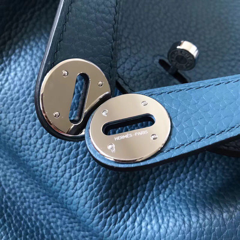 愛馬仕Hermes Lindy系列 純手工定制版 30cm TOGO皮 希臘藍