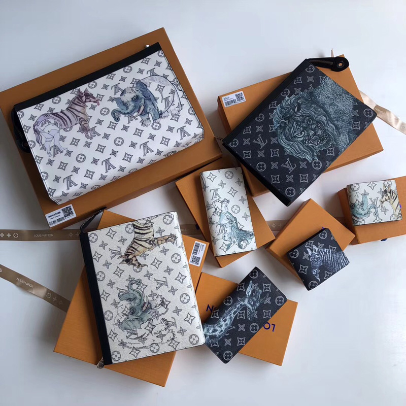 M62607 LV MULTIPLE 錢(qián)夾 LV瘋狂動(dòng)物園系列斑馬與大象印花 LV短夾 LV錢(qián)夾