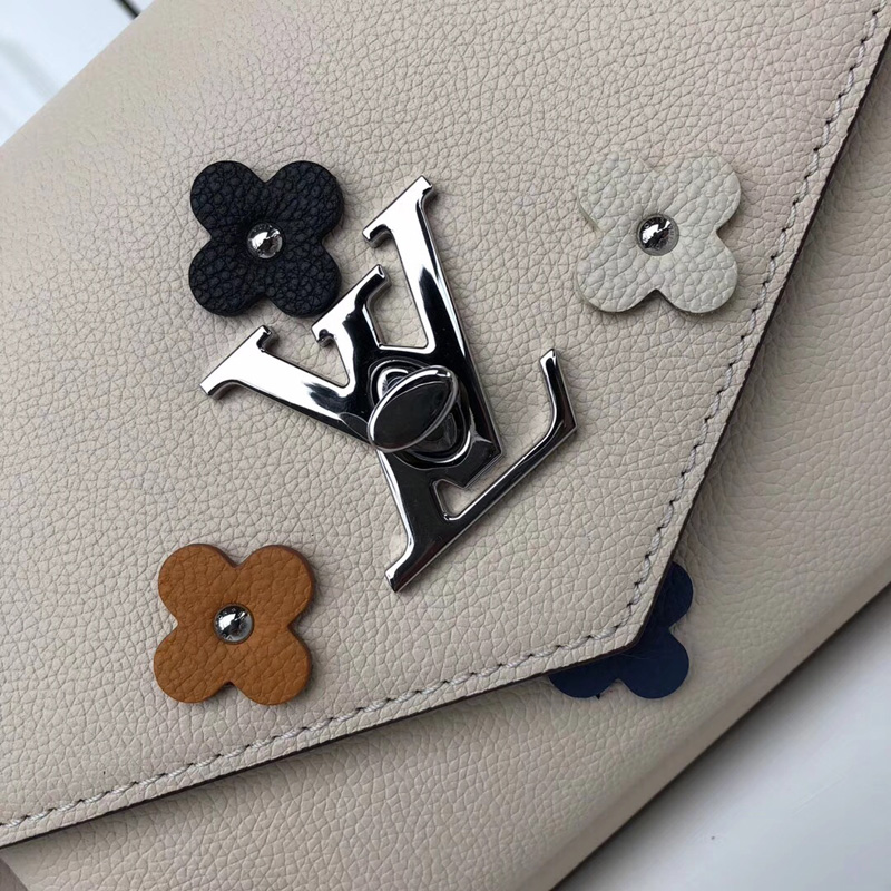 M53080 LV MyLockme BB 手袋 LV Monogram Flower圖案女包 LV校園書包 白色