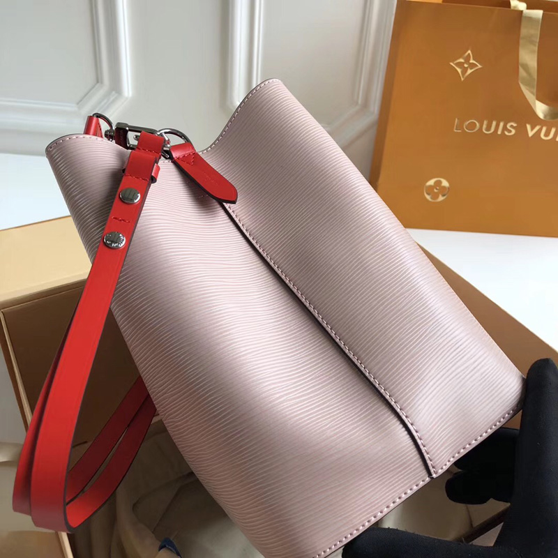 M53370 LV NeoNoe 手袋 LV女包 LV水桶包 Epi皮革搭配彩色內襯水桶包 粉色