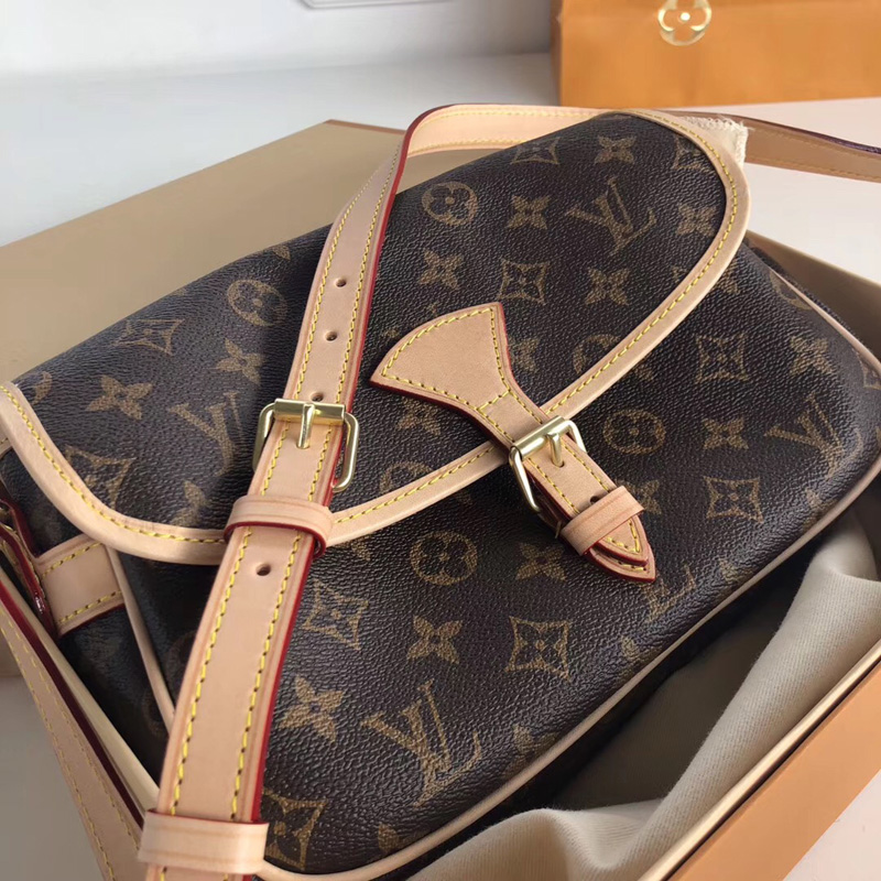 M42250 LV Monogram Sologne經典老花搭扣翻蓋斜挎 LV馬鞍包 LV斜挎包