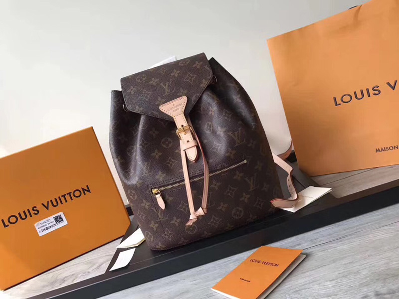 M43431 LV Montsouris 雙肩包 LV雙肩包 LV2017新款老花雙肩包