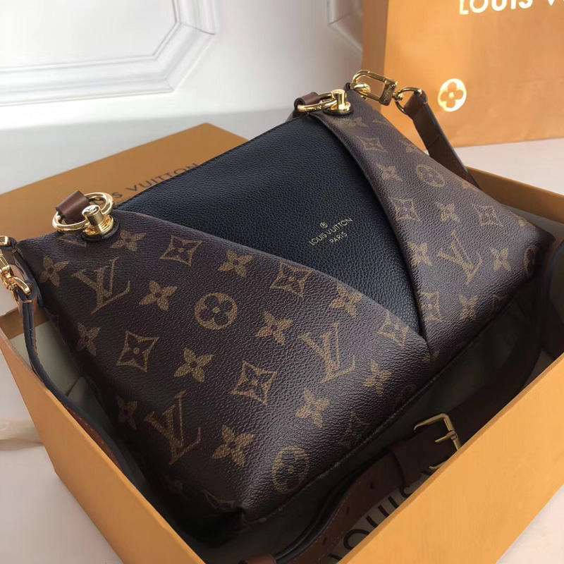 M43976 LV V Tote BB 手袋 LV Monogram帆布老花女包 LV女包 黑色