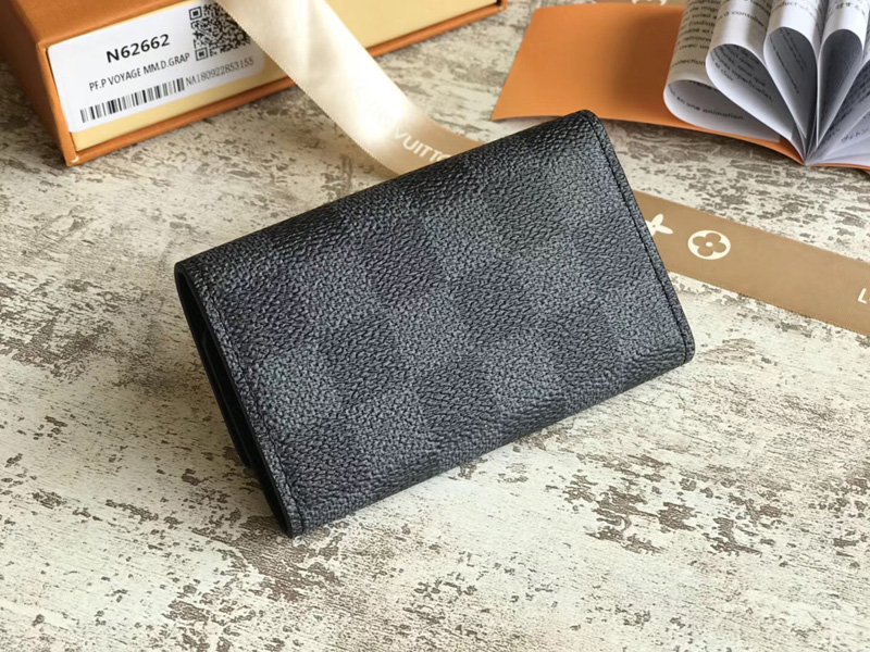 N62662 LV 6匙鑰匙包 LV鑰匙包 LV Damier Graphite帆布 LV男款鑰匙包