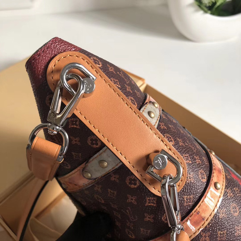 M52276 LV Duffle 手袋 LV2018秋冬系列女包 Monogram涂層帆布漆繪裝飾
