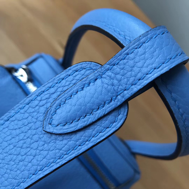 愛馬仕Hermes Lindy系列 純手工定制版 30cm TOGO皮 天空藍