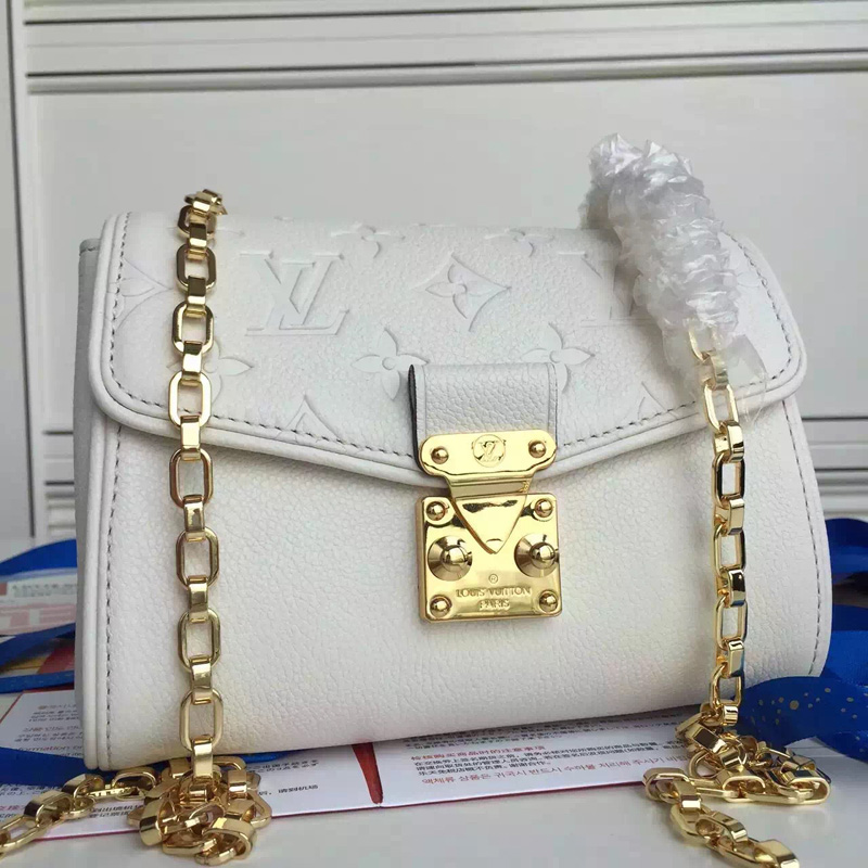 M94556 LV SAINT-GERMAIN BB手袋 LV女包 LV全皮壓花鏈條包 白色
