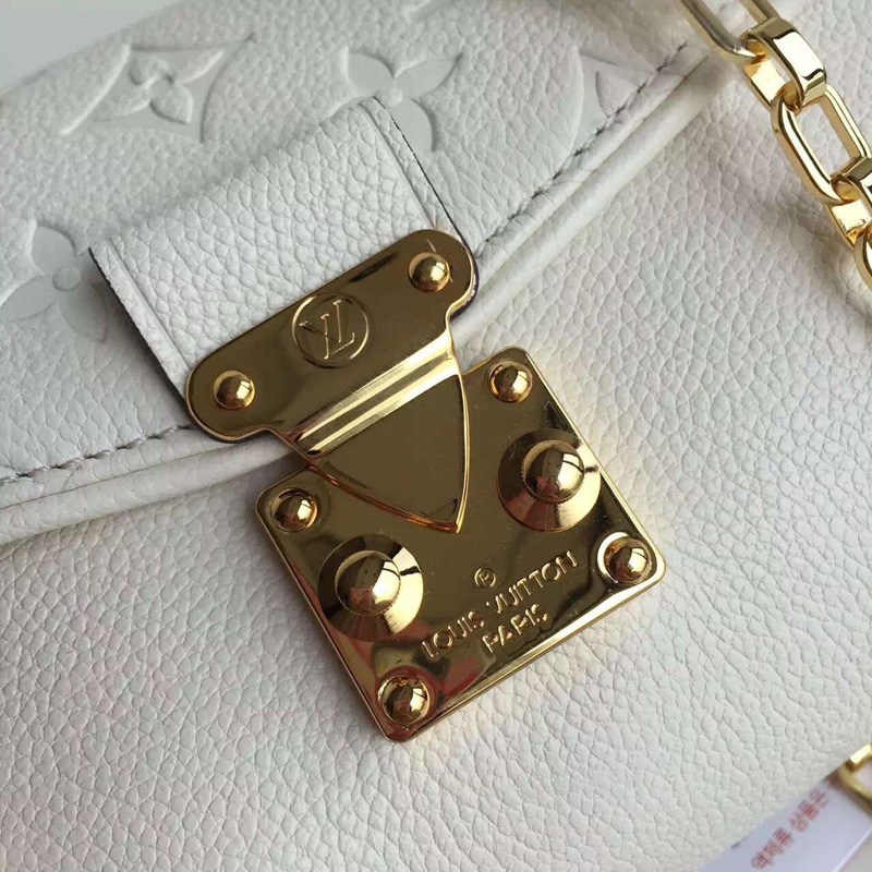 M94556 LV SAINT-GERMAIN BB手袋 LV女包 LV全皮壓花鏈條包 白色