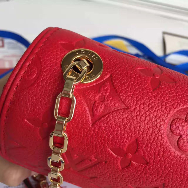 M94553 LV SAINT-GERMAIN BB手袋 LV女包 LV全皮壓花鏈條包 紅色