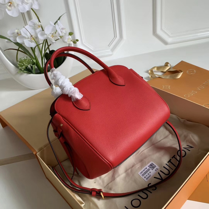 M54349 LV MILLA 小號手袋 Veau Nuage小牛皮女包 LV單肩手提包 紅色