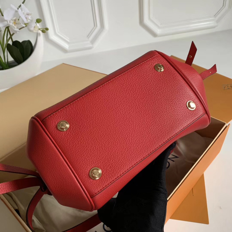 M54349 LV MILLA 小號手袋 Veau Nuage小牛皮女包 LV單肩手提包 紅色
