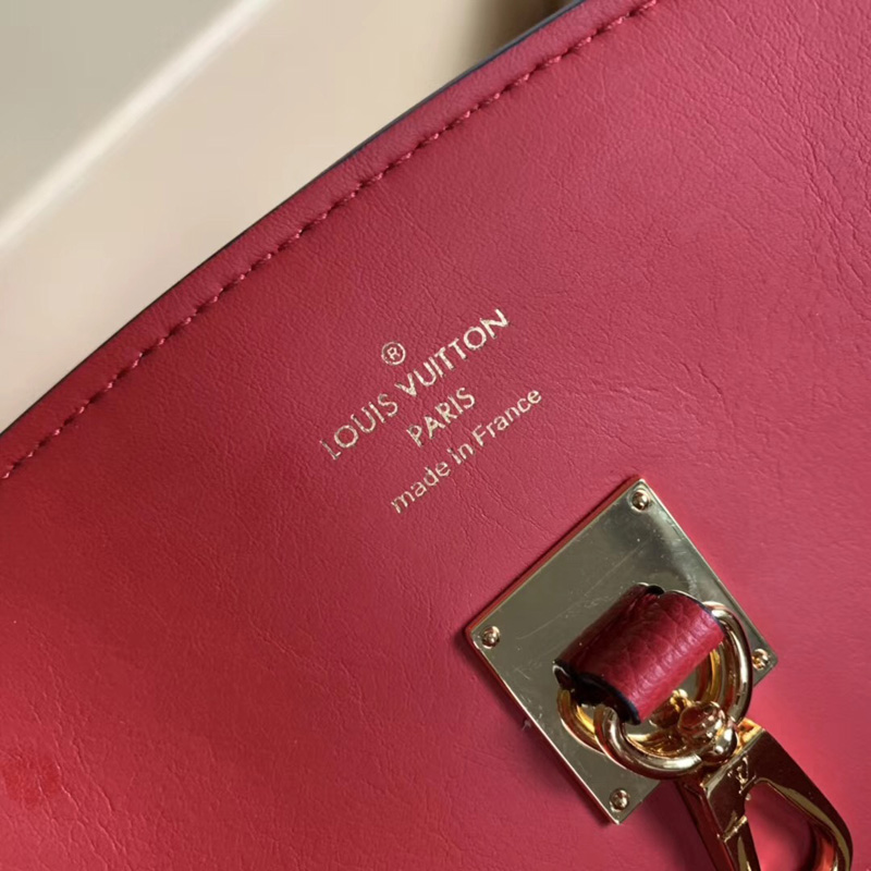 M54349 LV MILLA 小號手袋 Veau Nuage小牛皮女包 LV單肩手提包 紅色