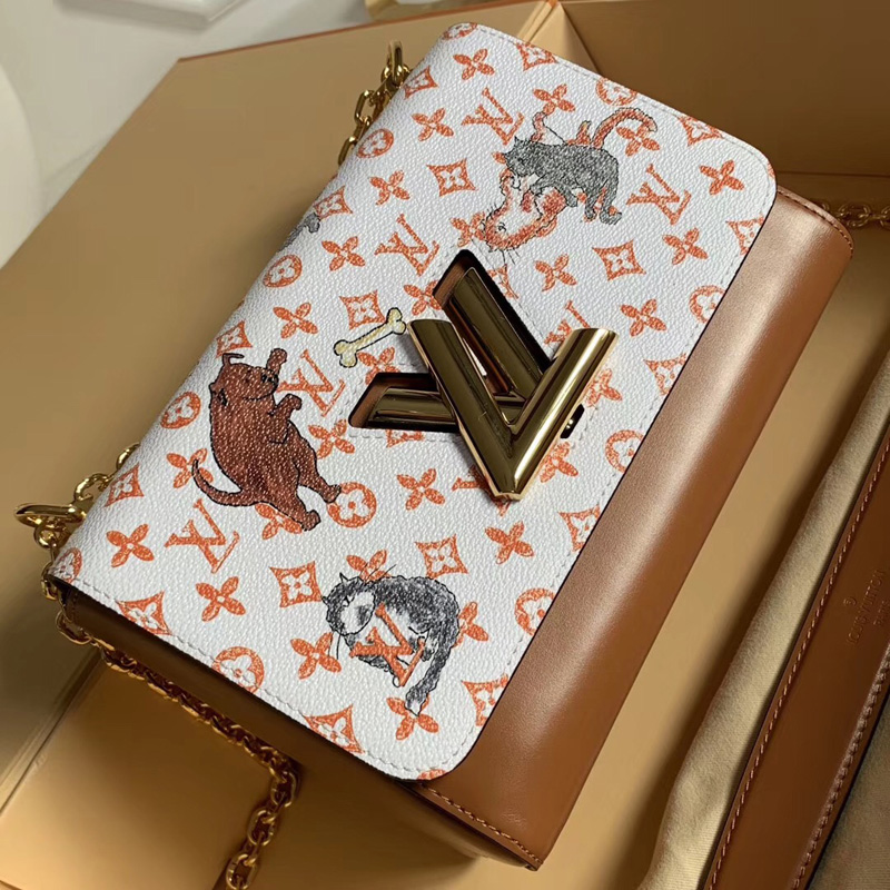 M44460 LV TWIST 中號手袋 (北京SKP限定款) LV貓犬圖案鏈條包