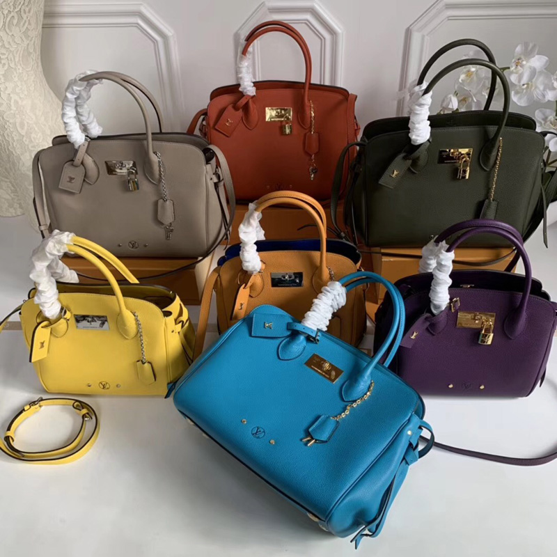 M55027 LV MILLA 小號手袋 Veau Nuage小牛皮女包 LV單肩手提包 紫色