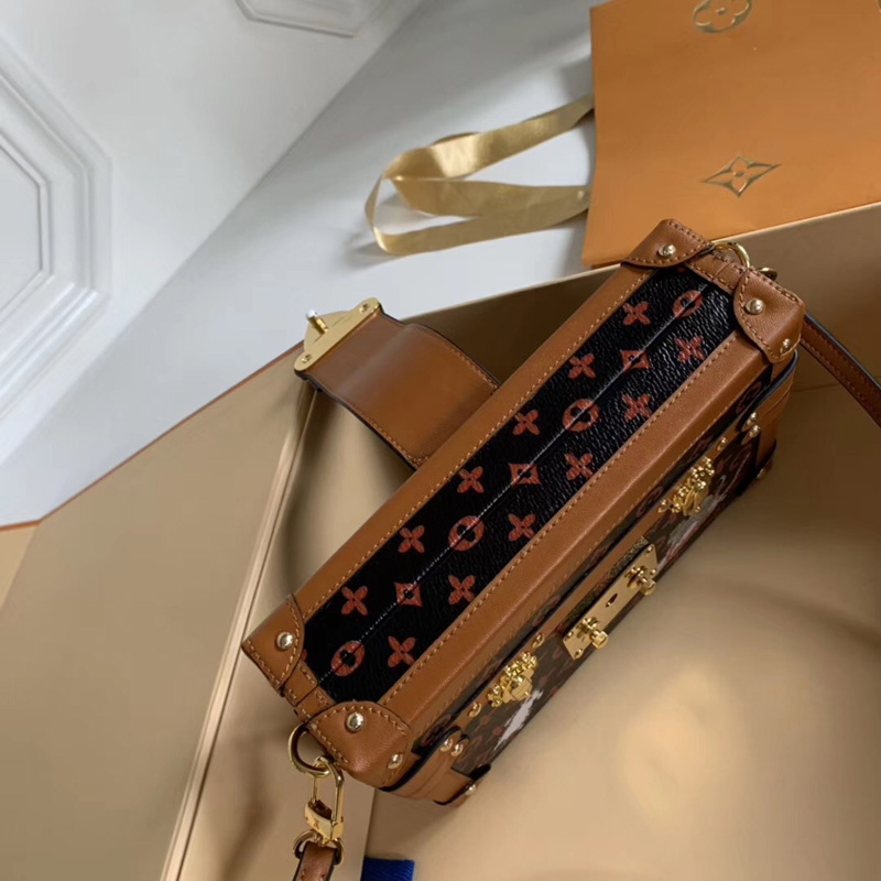 M44407 LV PETITE MALLE 手袋 LV2019貓犬圖案新款女包 LV盒子包