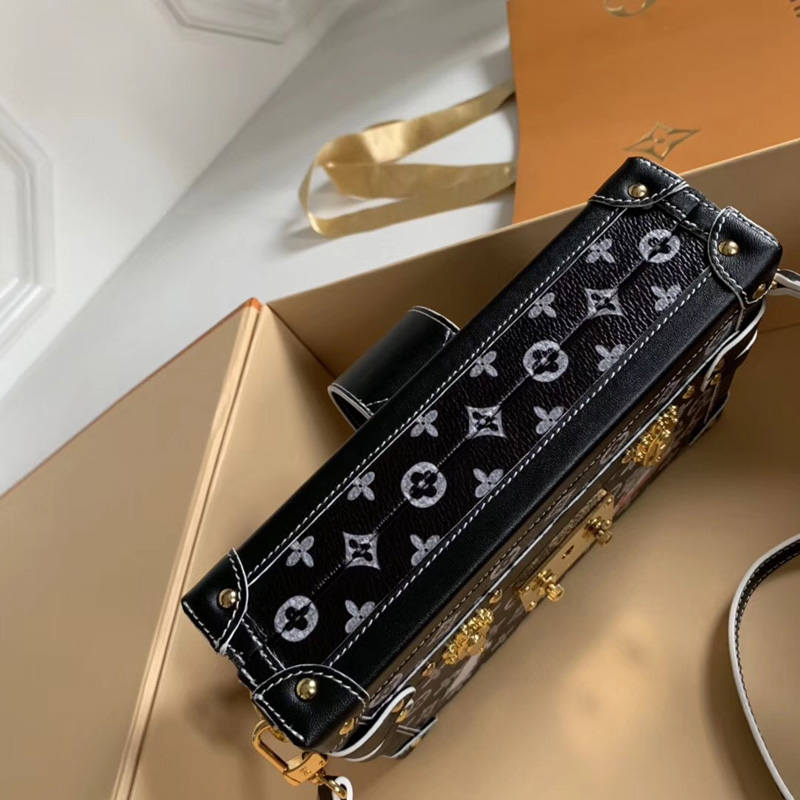 M44437 LV PETITE MALLE 手袋 LV2019貓犬圖案新款女包 LV盒子包