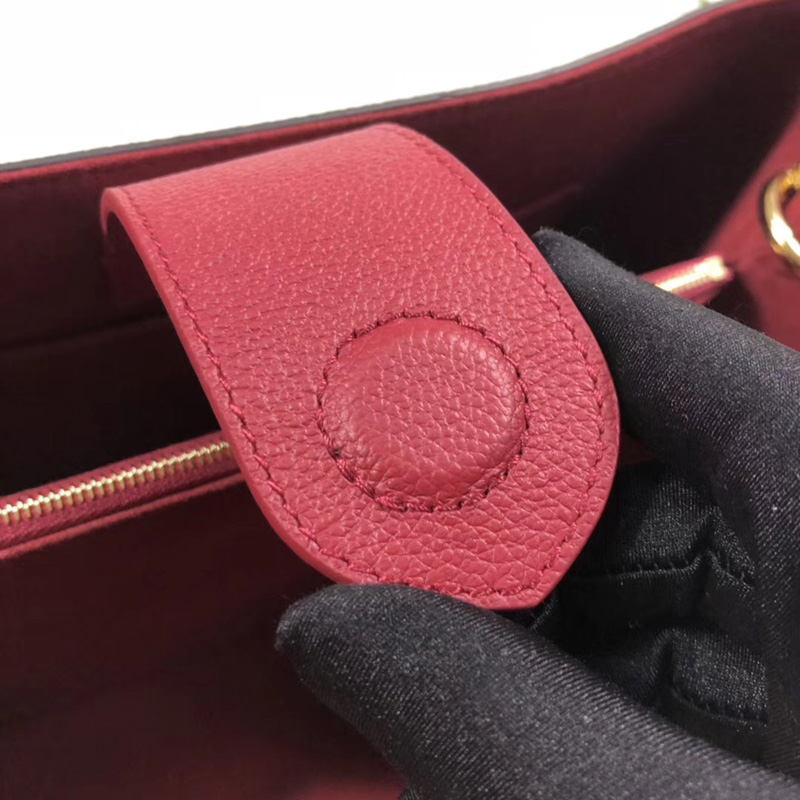 N40052 LV Riverside 手袋 Damier Ebene咖啡格帆布 LV女包 LV手提單肩包 紅色