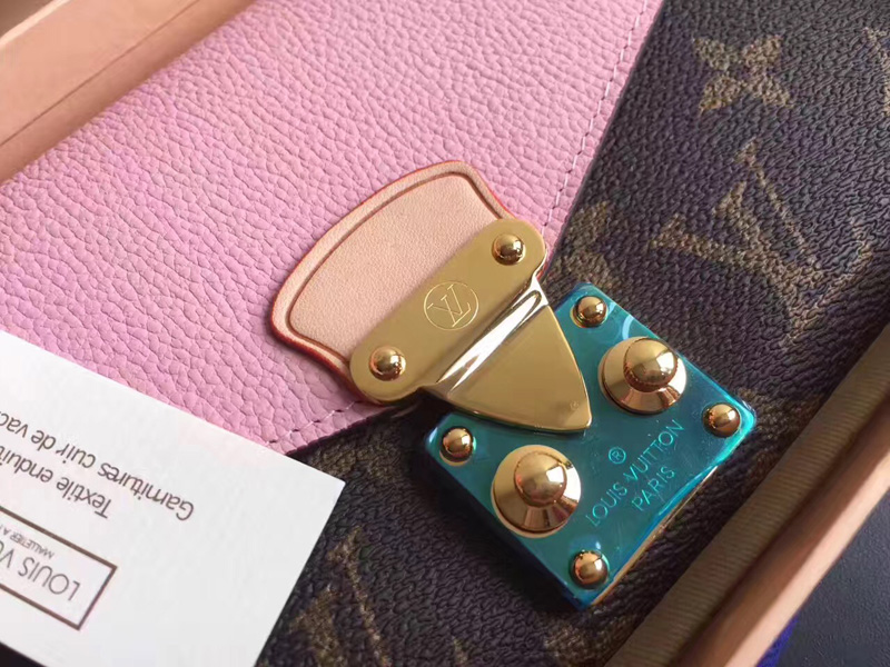 M61279 LV PALLAS 錢夾 LV拼色信封錢包 LV女士錢包 粉色