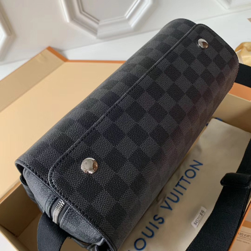 N45255 LV Naviglio郵差包 Damier Graphite帆布 LV男包 LV男士斜挎單肩包