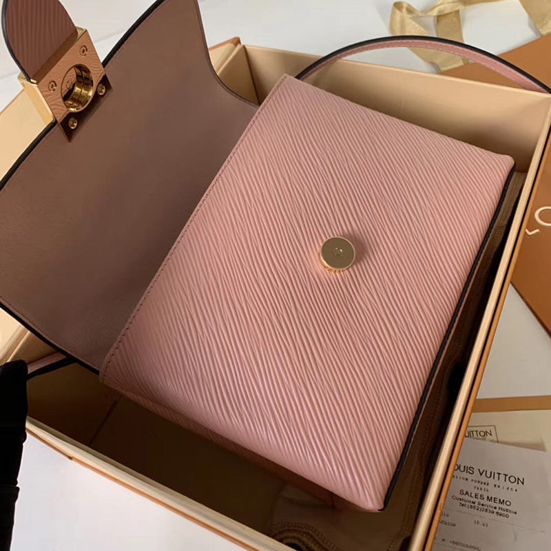 M52879 LV Locky BB 手袋 Epi皮革掛鎖包 LV女包 LV手提包 LV單肩包 粉色