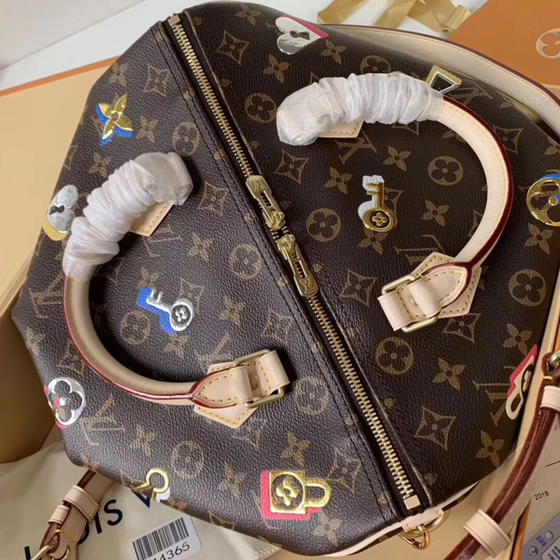 M44365 LV SPEEDY 30 手袋 Love Locks系列2019情人節限定 LV枕頭包