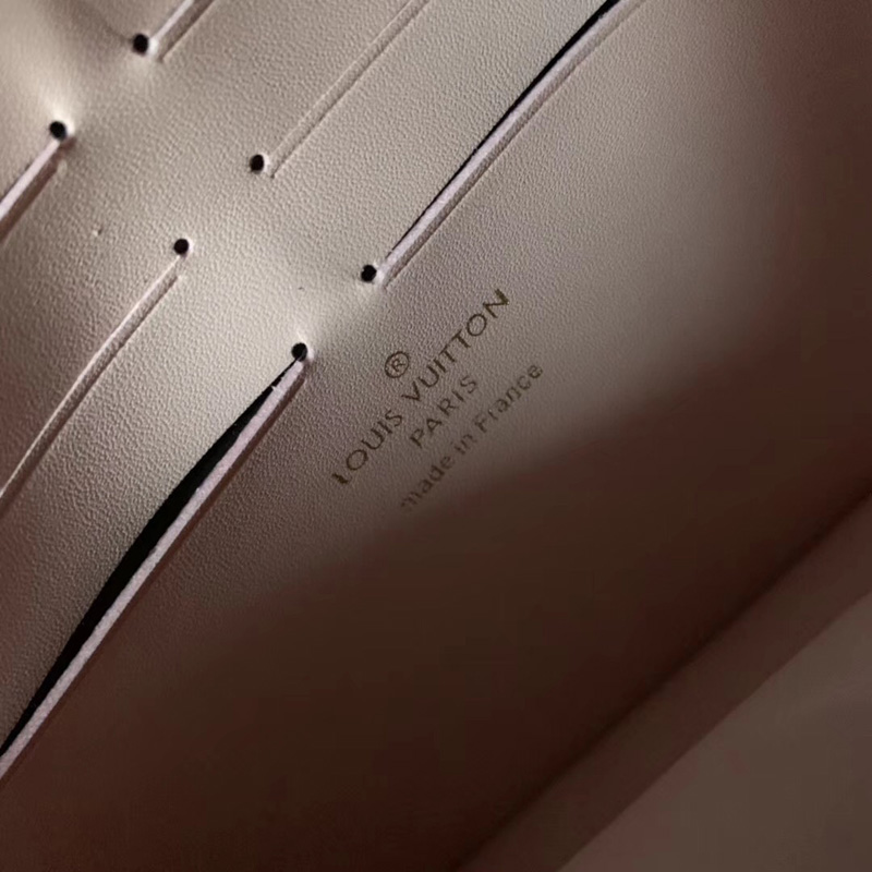 M63306 LV CHERRYWOOD 鏈條錢夾 LV漆皮女包 LV鏈條包 粉色