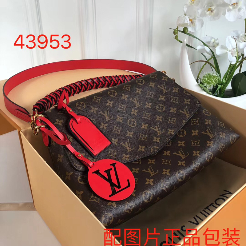 M43953 LV Beaubourg 中號手袋 LV彩帶編織手提包 LV女包