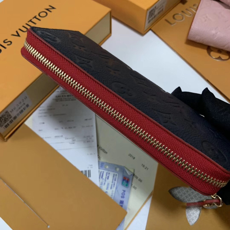 M63920 LV CLEMENCE 錢夾 Blooming Flowers 系列 Monogram Empreinte 壓紋皮革錢包 藍(lán)色