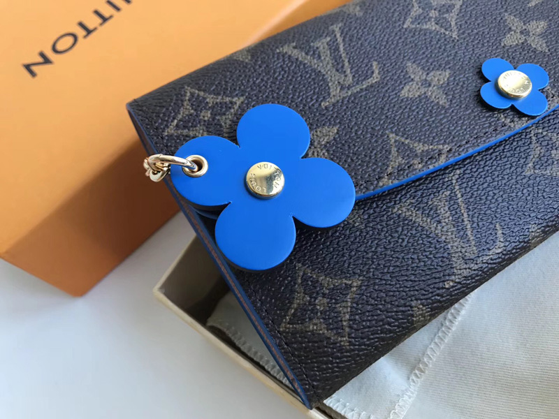 M63895 LV EMILIE 錢夾 Monogram 帆布錢夾 LV信封錢夾 LV花卉裝飾錢包 粉色