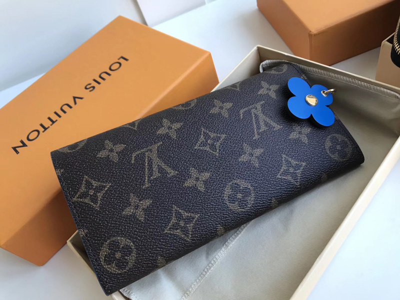 M63895 LV EMILIE 錢夾 Monogram 帆布錢夾 LV信封錢夾 LV花卉裝飾錢包 粉色