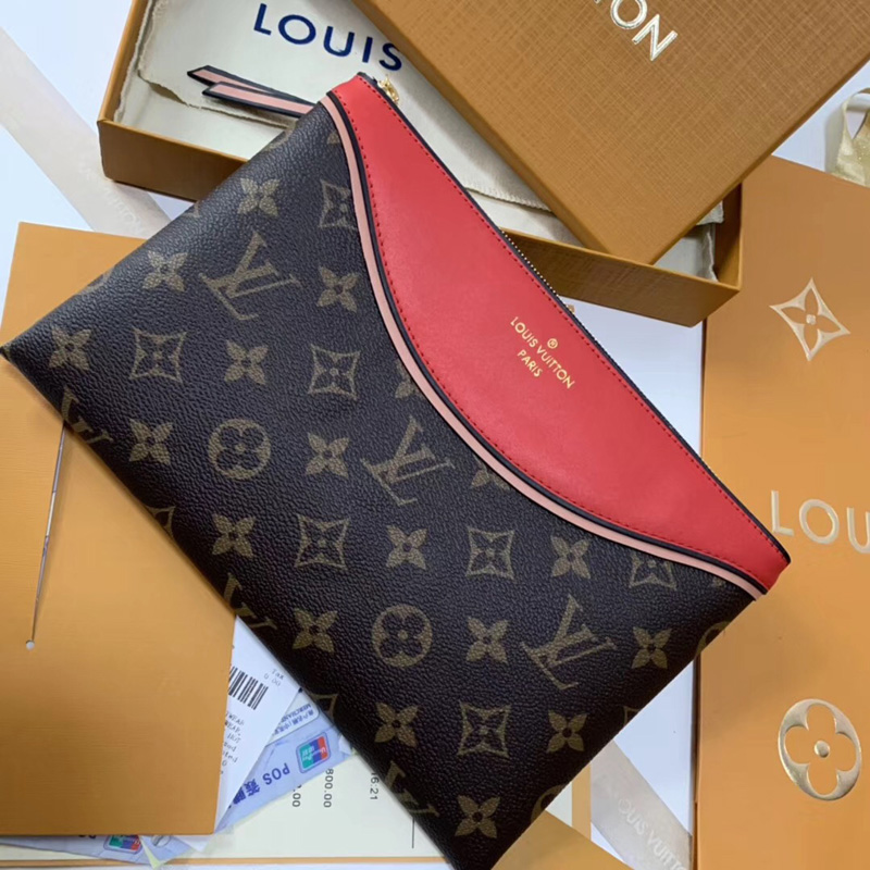 M63903 LV POCHETTE TUILERIES 手包 Monogram 帆布配小牛皮手包 LV手拿包