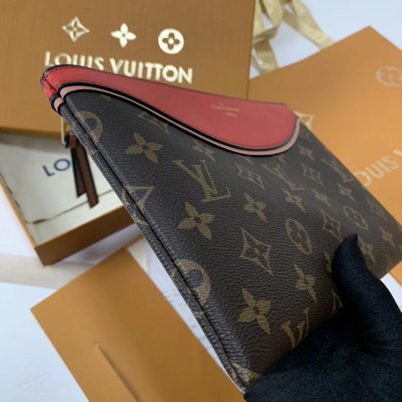 M63903 LV POCHETTE TUILERIES 手包 Monogram 帆布配小牛皮手包 LV手拿包