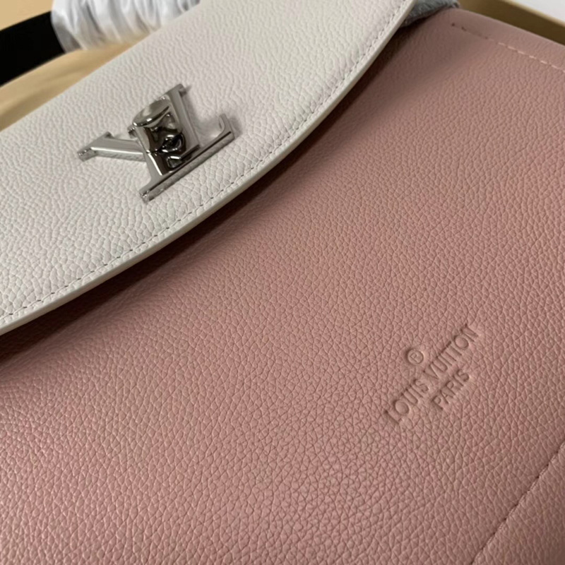 M52787 LV LOCKME EVER 手袋 LV女包 進口小牛皮材質 LV轉鎖翻蓋包 粉色