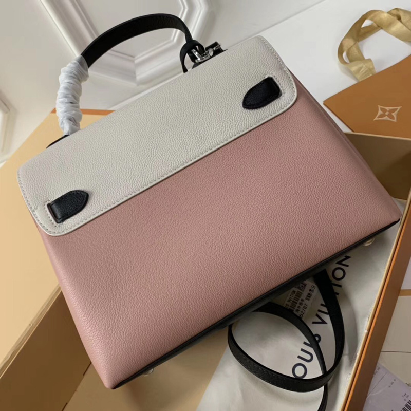 M52787 LV LOCKME EVER 手袋 LV女包 進口小牛皮材質 LV轉鎖翻蓋包 粉色