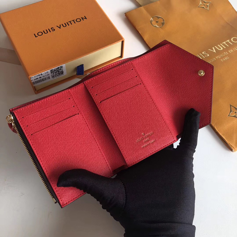 N41659 LV Victorine 錢夾 LV豆豆錢夾 LV豆豆三折錢夾 紅色