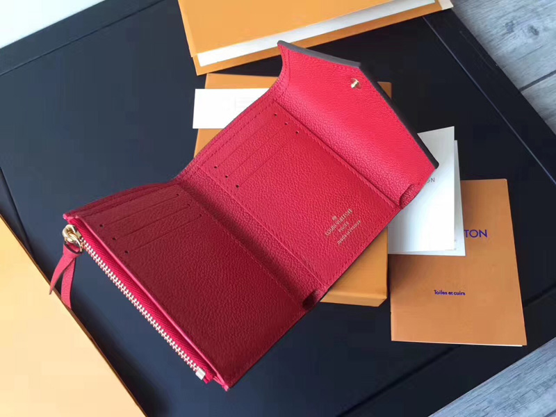 M62554 LV VICTORINE 錢夾 Monogram Empreinte皮革錢夾 LV短夾 LV零錢袋 紅色