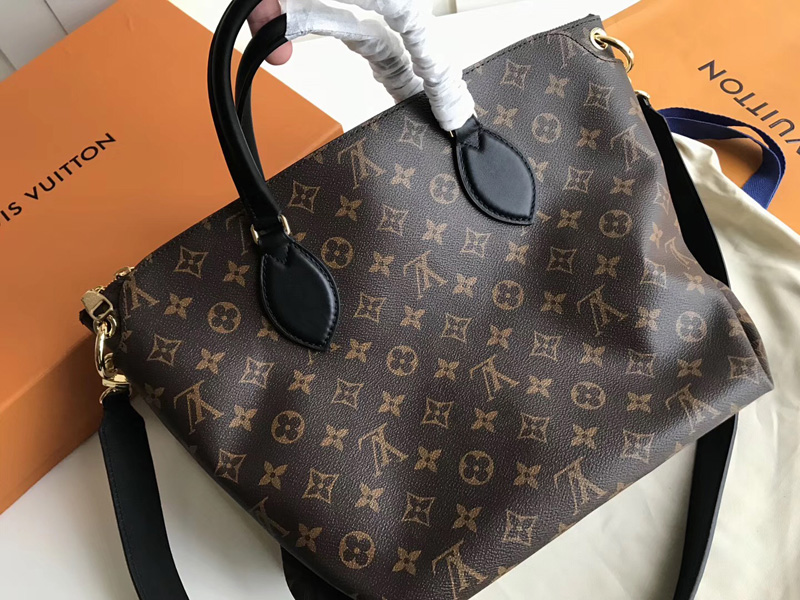 M44347 LV Flower 中號(hào)拉鏈 Tote 手袋 LV女包 單肩手提包 黑色