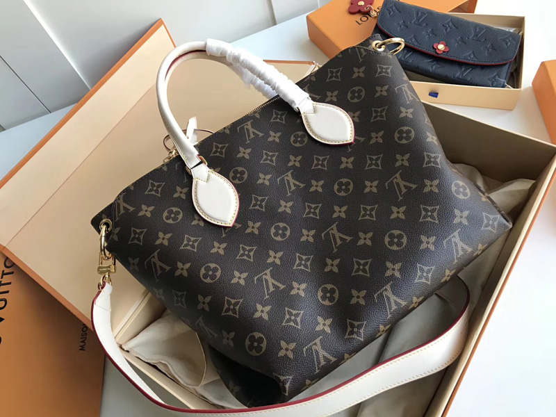 M44360 LV Flower 中號(hào)拉鏈 Tote 手袋 LV女包 單肩手提包