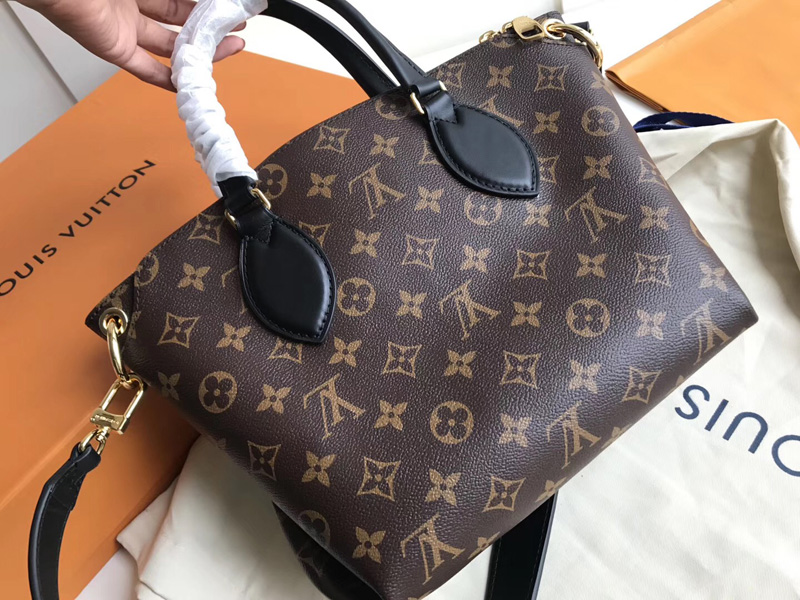 M44351 LV Flower BB 拉鏈 Tote 手袋 LV女包 單肩手提包 黑色